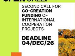 Call for co-creation funding of international cooperation projects, Deadline: 4 December 2026